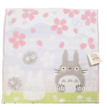 100% Cotton Jacquard Cherry blossoms Totoro Face Towel Soft